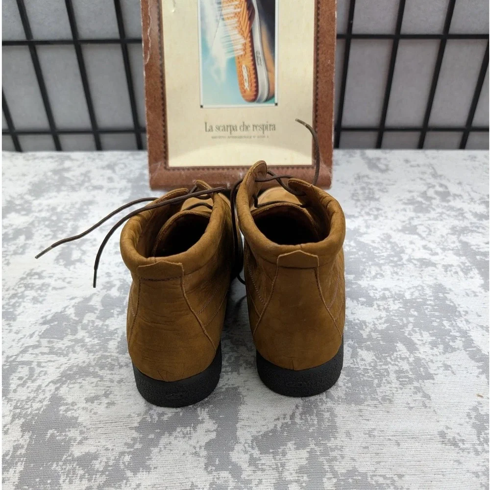 Geox Respira Nabuk 2535 Tan Leather Chukka Boots Mens 41 Italian Breathable‎